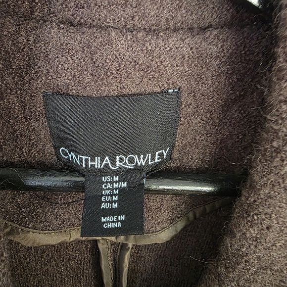 Cynthia Rowley Chic Wool Green Double-Breasted Coat Size M - Picture 5 of 8